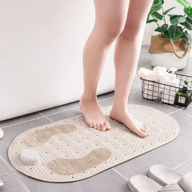 Multifunctional Rubbing Stone Shower Mat Foot Massage Non-Slip Bath Mat with Suction Cup Durable Comfortable Bathroom Floor Mats