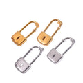 Powell New Trendy 18K Gold Plated Dainty Stud Earrings Lock Type Hoop Jewelry for Weddings Parties Wholesale Stainless Steel