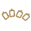 Steel Rectangle Concave Pendants Charms DIY Necklace Jewelry Making Accessories Findings Wholesale Supplies