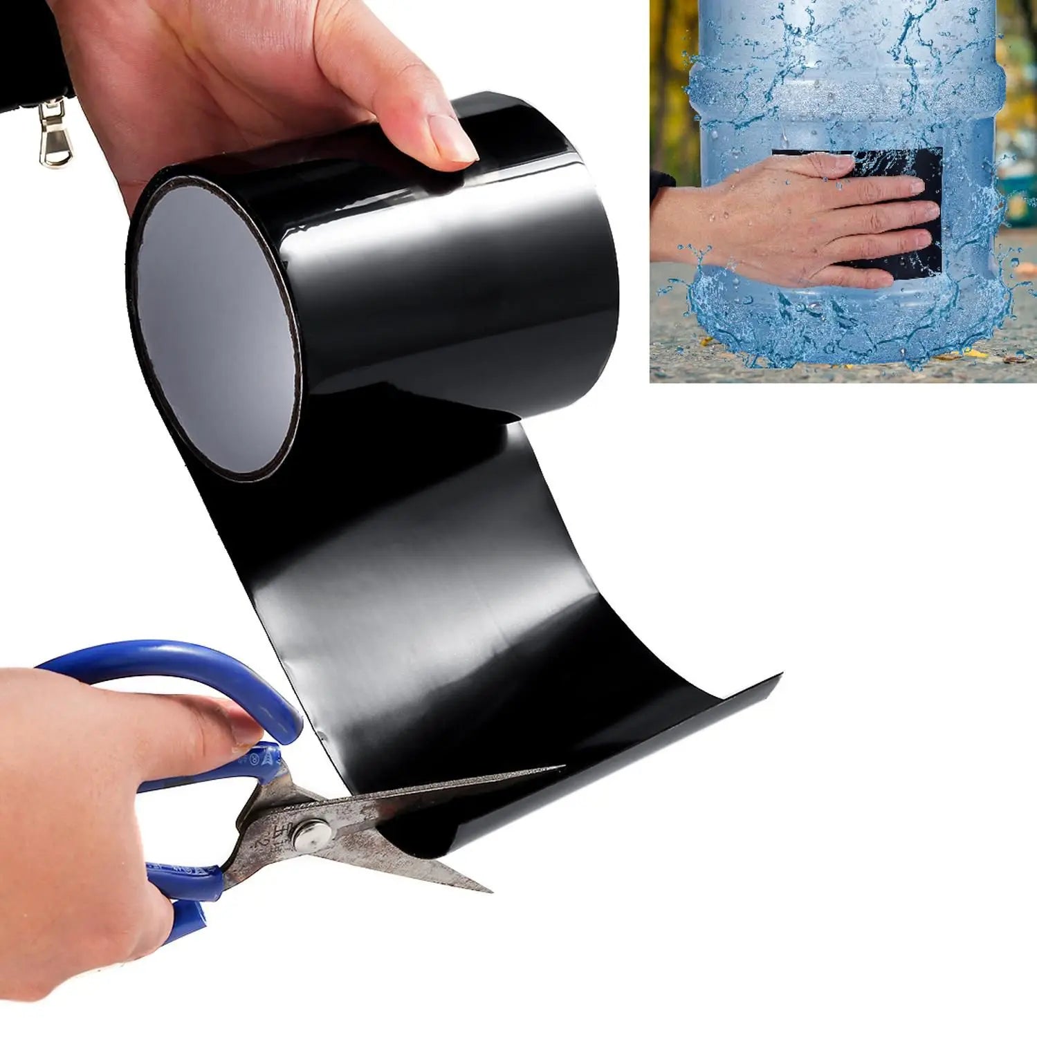 Low MOQ Adhesive Paper&Film Transparent/Black/White Pipe Leakage Tape for Garden Hose Pipe Water Tap Bonding