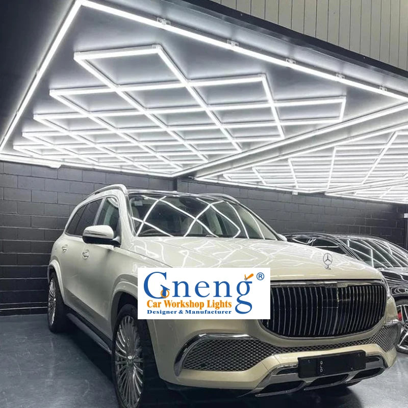 Best Selling 110Lm/W High Cri Good Quality Square Shape Lights Led Garage Lighting Car Detailing Lights