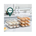 Large Capacity Rectangle Injection Molded PET Plastic Eco-Friendly Folding Egg Storage Container for Refrigerator