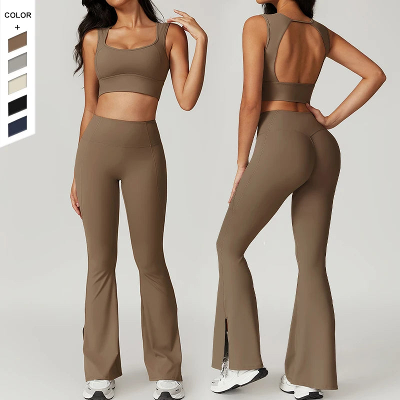 Wholesale Four-way Elastic Sports Suit Waist Slimming Vest Hip Lifting Pants Running Sports Suit