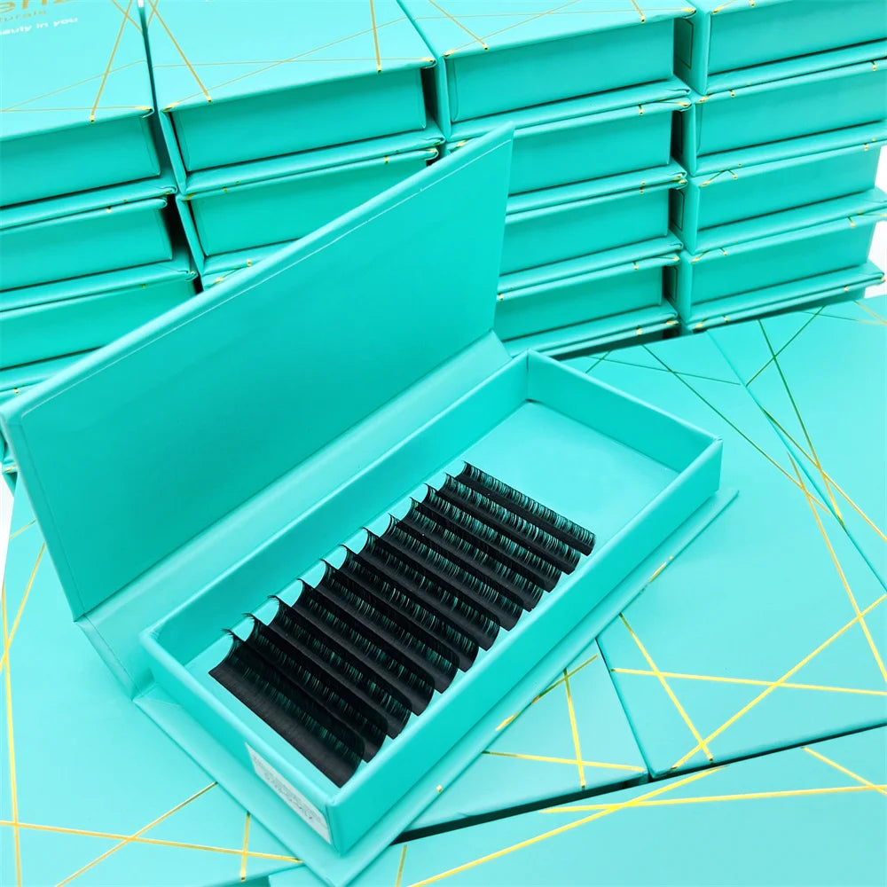 Wholesale Lashes Matte Black Individual Volume Mink Eyelash Extension Cashmere Lash Trays Supplies