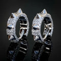 CAOSHI Rock Roll Mens Hip Hop Jewelry Round Circle Hoop Earrings Luxury Punk  Hoop Earrings for Man