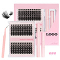 Wholesale Customization Diy Cluster Lashes Private Label C D Curl Segment Pre-Cut Extension Kit DIY Lash Clusters
