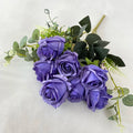 Multicolor- Purple Blue  Flores Artificiales 10 Branch Money Leaf Paris Rose for Wedding Decoration