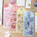 Small Fresh Plant PET Sticker Bag Creative Forest Story Student's Account DIY Material Decorative Stickers 4 Sheets