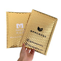 Custom Designer Gold Shipping Envelopes Mailing Bags Self Seal Adhesive Padded Packaging Poly Bubble Mailers