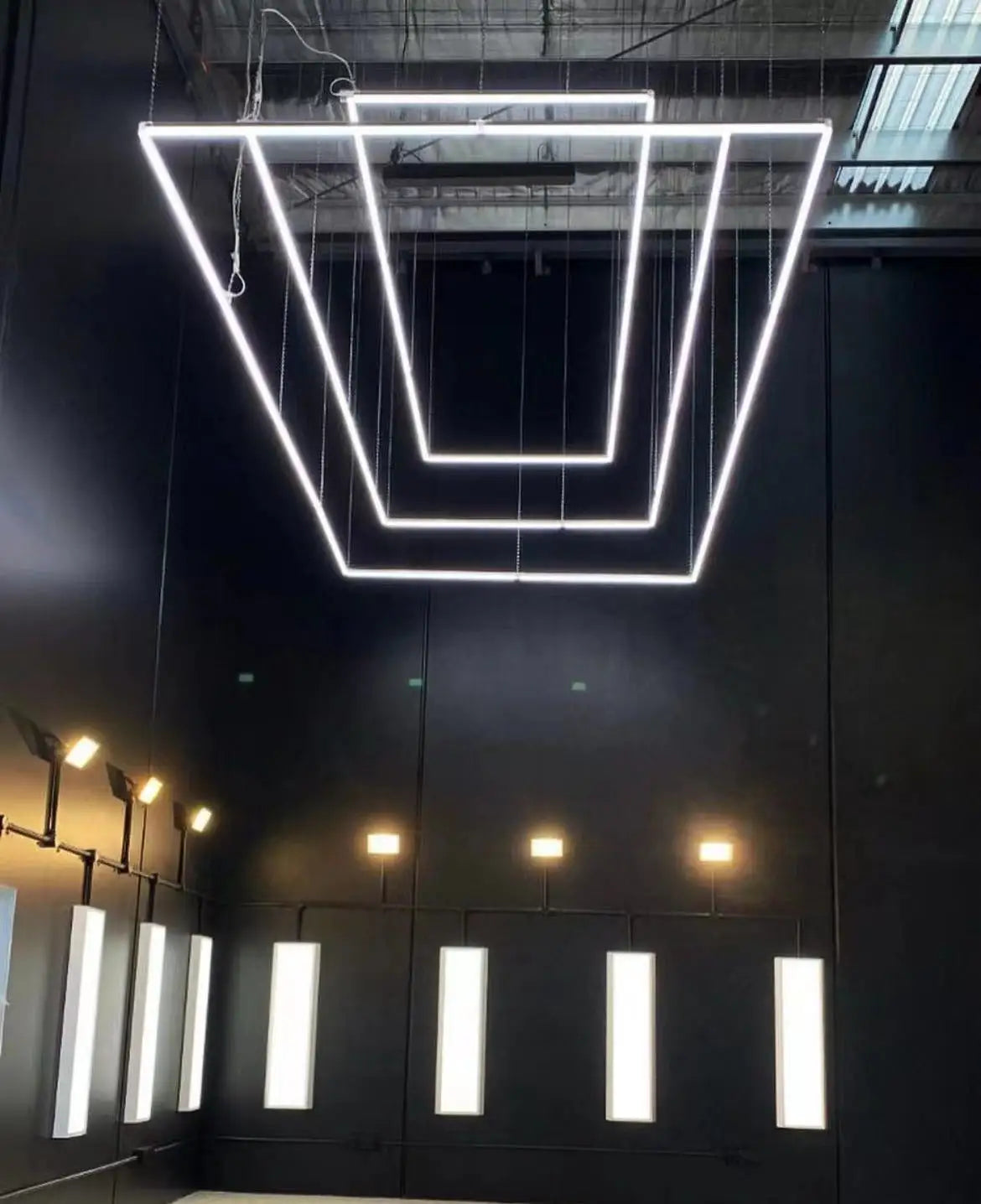 Professional Auto Detailing Workshop Led Light 8feet * 15.7feet Garage Hexagon Lighting