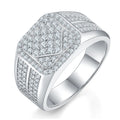Competitive Pricing Hiphop Men Rings in Sliver Wholesale Luxury Jewelry Factory Diamond Moissanite Ring Men Rings