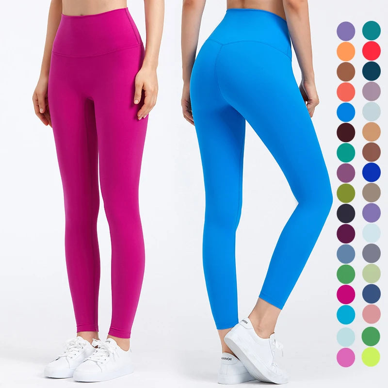 Hot Sale Leggings Para Mujer Custom logo No Camel Toe Yoga Pants One Piece Cutting Design Fitness Leggings