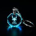Factory Wholesale the Twelve Zodiac Signs Led Crystal Keychains Custom New Design Crystal Glass Keychain