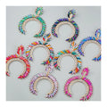 HOVANCI Wholesale Jewelry Bulk Earrings Elegant Vintage Style Colorful Rhinestone Sunflower Earrings