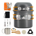 Factory Direct Sale Single Person Camping Cookware Set Outdoor Hard Anodized Aluminum Pot Set DS101