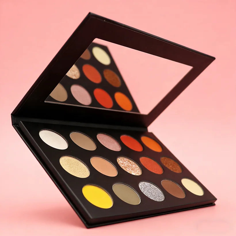 Factory Custom Design Cruelty-Free Eyeshadow Palette Powder Waterproof Shimmer Finish Long Lasting High Pigment for Dark Skin