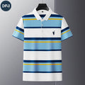 2025 Summer XL Velour Cotton Blend Casual Anti-Wrinkle Anti-Pilling High Knitted Solid Stripes Short Sleeve Short Length
