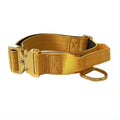 High End Luxury Nylon Gold Metal Buckle Heavy Duty Quick Release Simple Personalized Custom Pet Dog Collar with Control Handle