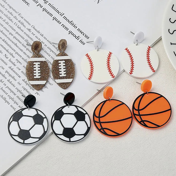 YS DIY Football Basketball Baseball Rugby Earrings Crystal Epoxy Resin Mold Pendant Silicone Mould Jewelry Necklace Plaster Tool
