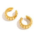 MICCI 18K Gold Plated Vintage Stainless Steel Anti Tarnish Statement Summer Mini Cuff Earrings for Women