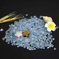 Natural Crystal Celestite Chips Gravels Polished and Raw for Jewelry Making-DIY Healing Tumbled Stones Mascot Technique