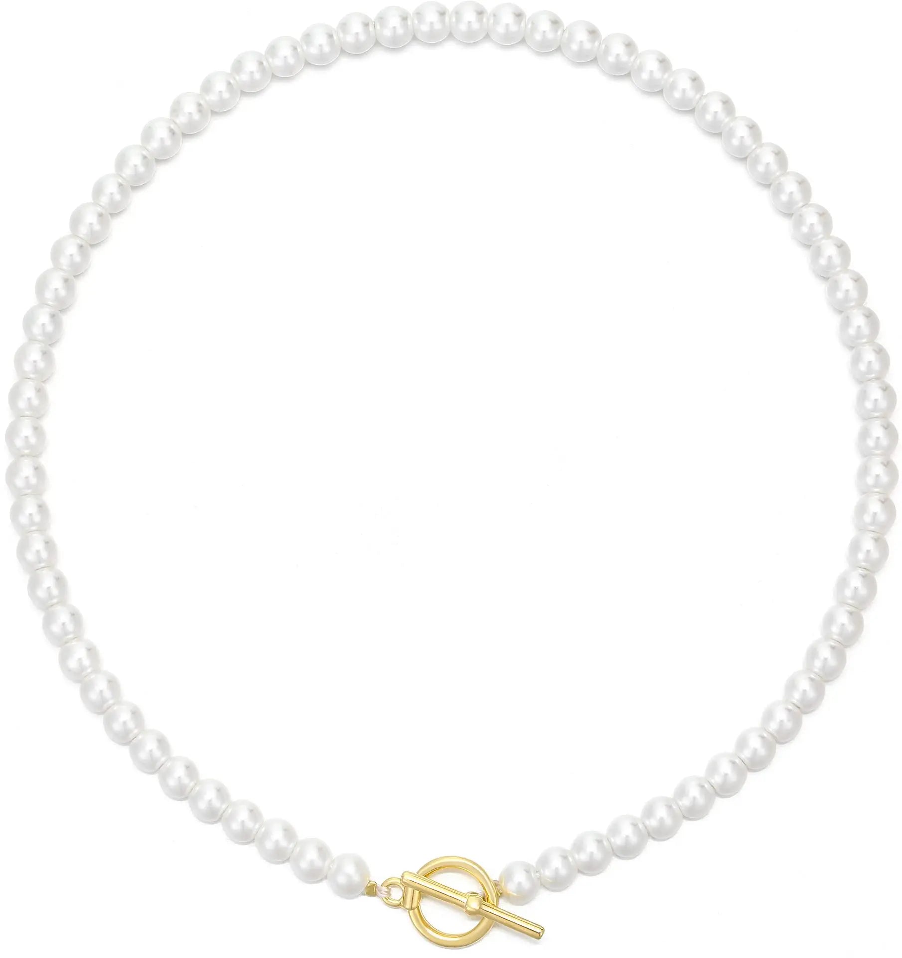 Vintage Natural Freshwater Pearls Necklaces Korean Fashion Collarbone Chain for Women