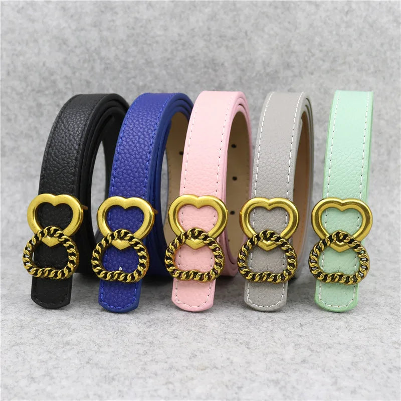 LQbelt Fashion Women's Plate Buckle Belt With Holes PU Belts for Woman Wholesale Colorful Belt Factory Custom Design