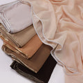 New Solid Color Pearl Chiffon Fancy Shiny Edge Long Scarf Hui Ethnic Scarf Middle Eastern Dubai Malaysian Headscarf