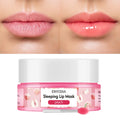 Natural Vegan Peach Overnight Lip Sleep Mask Lip Moisturizer and Conditioner for Dry Lips