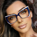 New Trendy Irregular Polygonal Anti Blue Light Glasses Vintage TR90 Wood Grain Frame Custom Glasses Wholesale