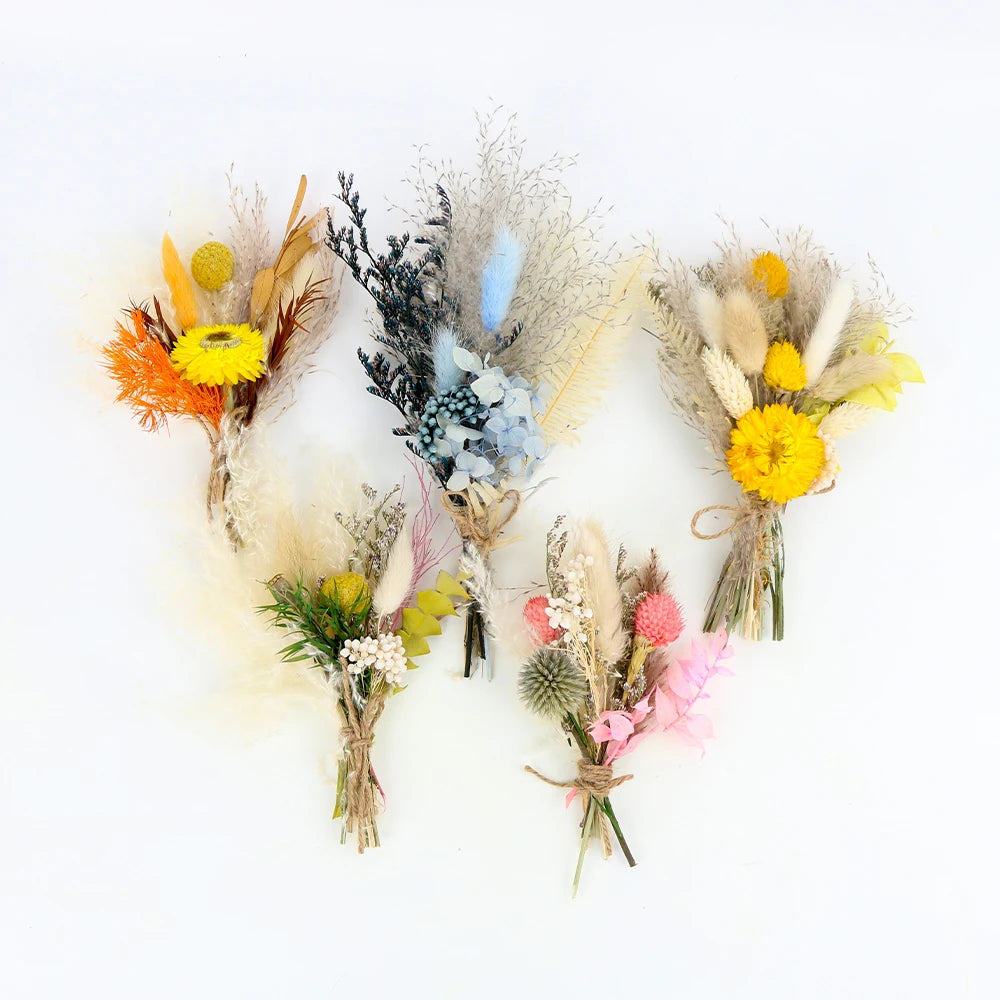 Handmade Mini DIY Home Dried Flower Arrangement Bouquet for Christmas Thanksgiving Valentine's Day Graduation Parties
