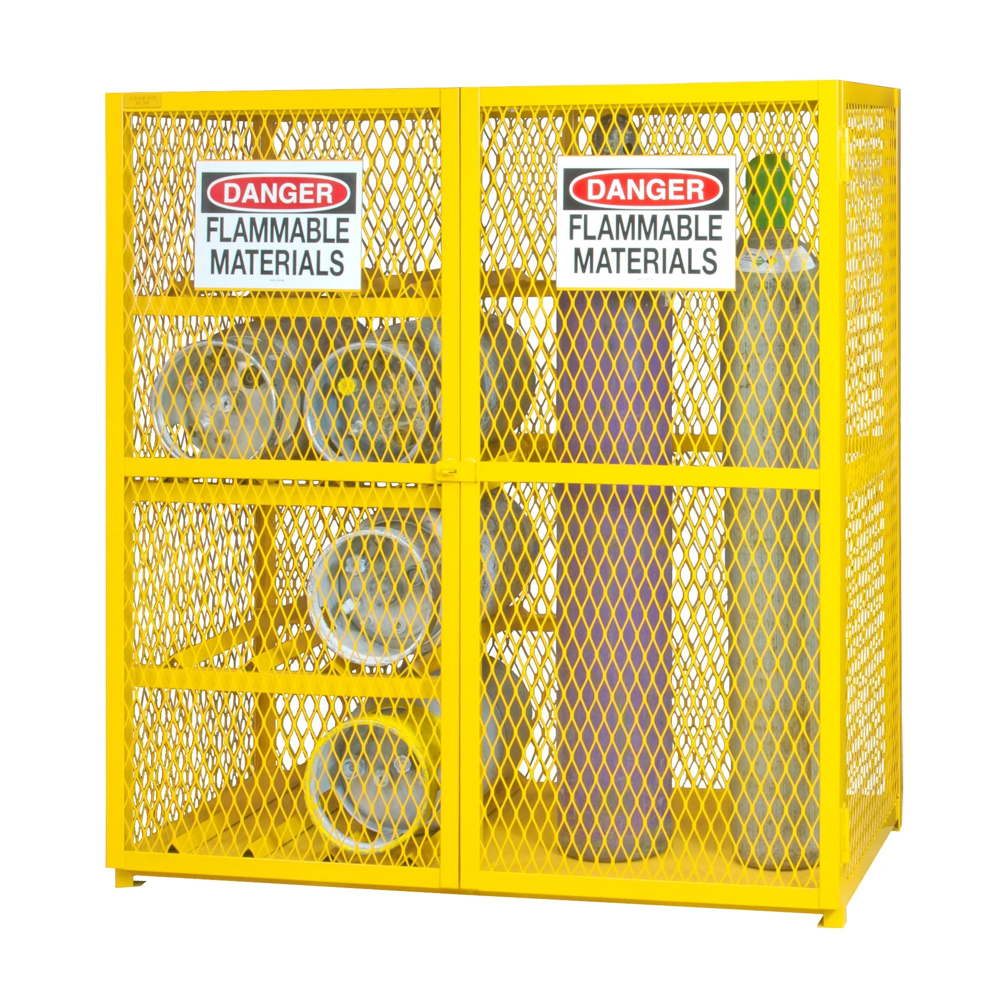 Superior Quality Heat Treated Gas Cylinder Storage Cage with Galvanized Steel Frame Durable Fencing Trellis & Gates