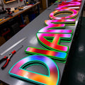 LC Sign Color Changing RGB Front Lit Channel Letters Custom Acrylic LED Sign Factory Production Waterproof Commercial Letters