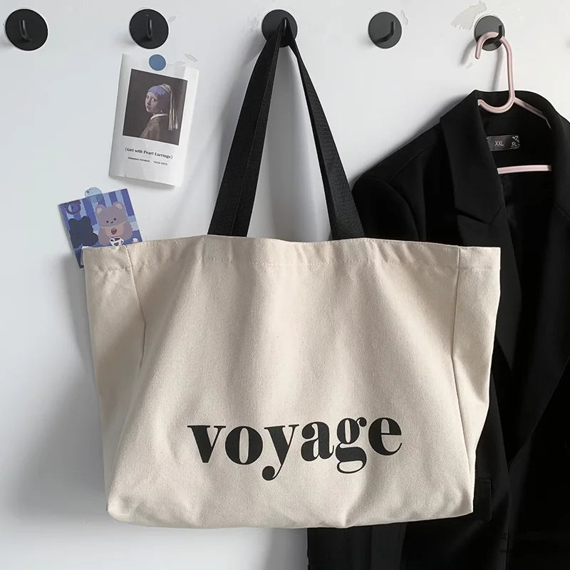 Promotional Custom Recyclable Tote Canvas Cotton Cloth Bag with Pocket Printed LOGO Natural Color Shopping Bags