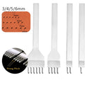 3mm Leather Chisel Sharp Pricking Iron Polished Leather Hole Punch Stitching Tools Set Leather Craft Kits