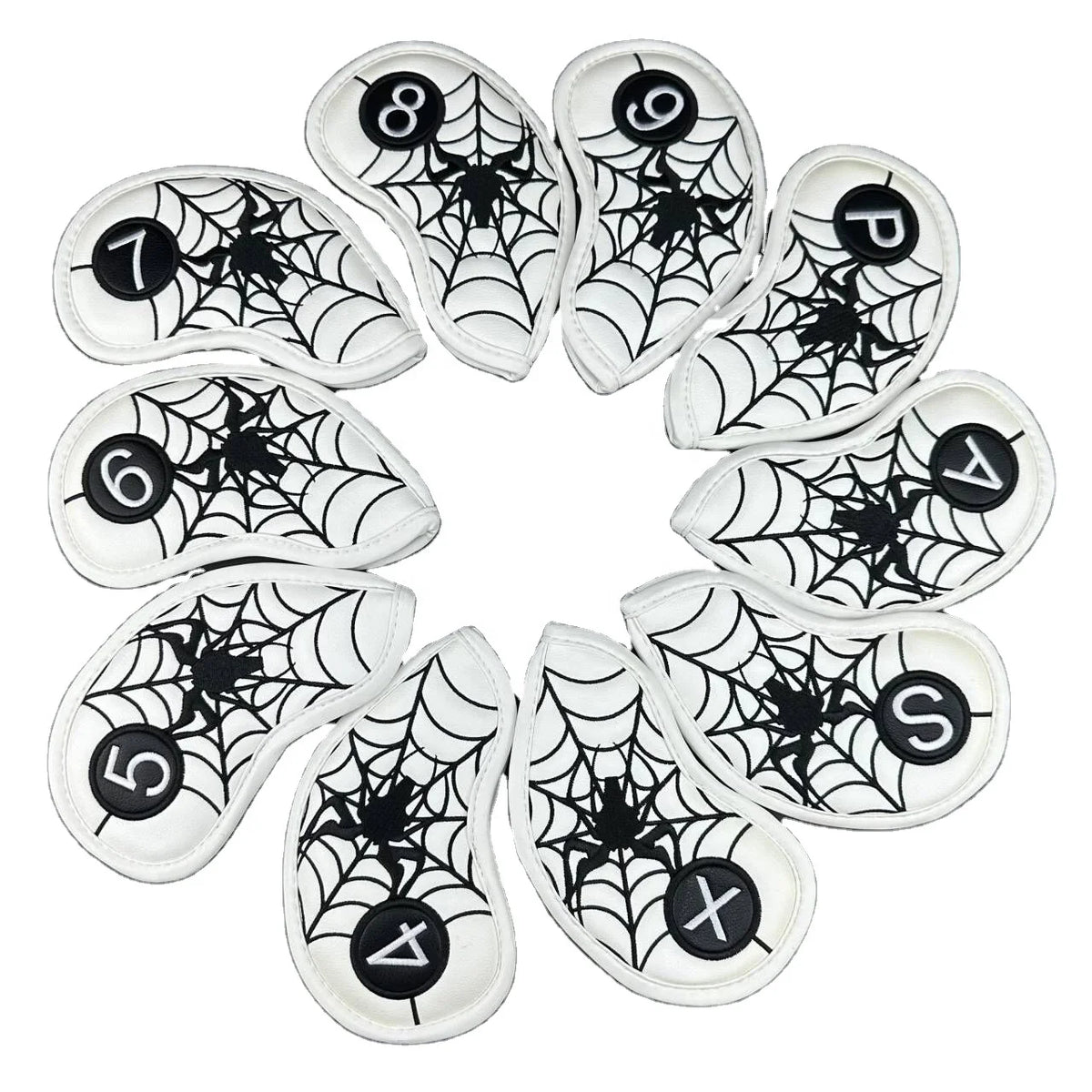 10pcs One Set Waterproof and Wear-resistant Embroidered Golf Iron Headcover