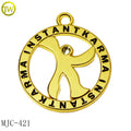 Promotional Pet Accessory Round Charms Custom Enamel Letter Private Pendant Hollow Designer Letter Hang Tags for Necklace