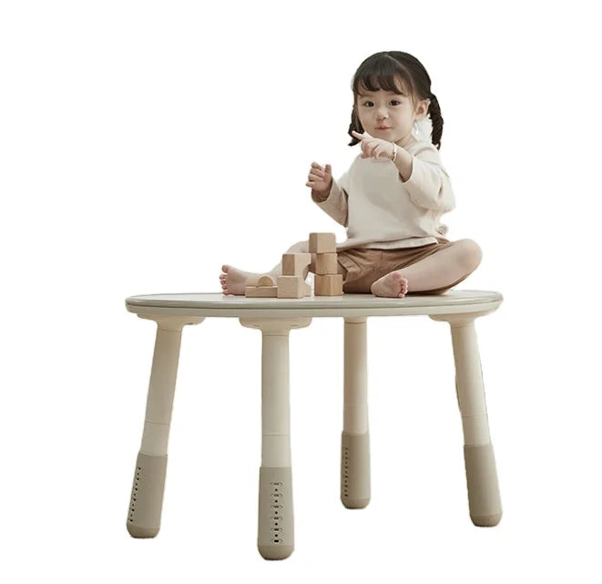 Kids Table and Chair Height Adjustable Toddler Table and Chair Set Easy to Wipe Arts Crafts Table for Babycare