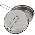 Camping Accessories Titanium Non-stick Frying Pan with Folding Handle Camping Picnic Skillet Griddle Tableware Plate Dish Bowl