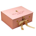 Luxury Pink Frosted Cartoon Gift Box Bows Exquisite Magnetic Packaging Sponge for Valentine's Day Matt Lamination Embossing