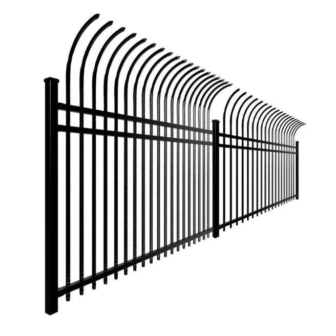 Promotion Cast Garden Steel Arch Strong Iron Corner Eco-friendly Nature Fence Gate Driveway Rail Waterproof Construction Site