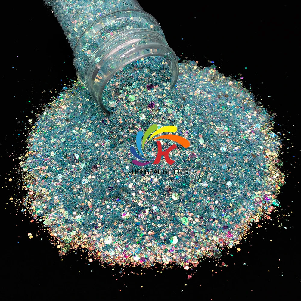 Polyester Bulk Chunky Glitter Mix Wholesale Resin Glitter for Nail Art Christmas Decorations