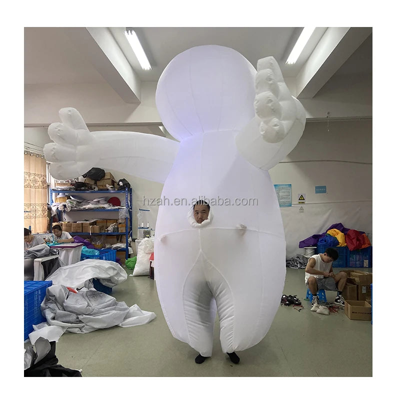 Party Stage Performance Parade Inflatable Funny Fat Suit Costume for Adult Oxford Cloth with RGB LED Light Durable Sun Resistant