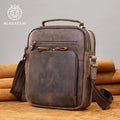 SCHLATUM Custom Men's Crossbody Single Satchel Shoulder Messenger Bag Fashion Crazy Horse Genuine Leather Vintage