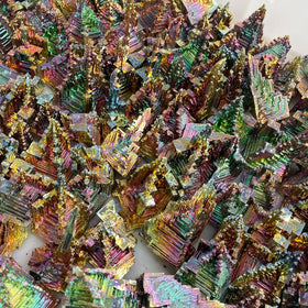 Wholesale Rough Rainbow Natural Bismuth Pyramid Shaped Mineral Bismuth Crystals