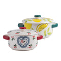 Nordic Cute Porcelain Bowl Hand-painted Ceramic Kitchen Food Soup Noodle Bowls with Lid