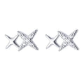Simple Luxury 925 Sterling Silver Star Stud Earrings Lovely Zircon Fashion Jewelry for Women Cute Wedding Party Engagement Gift