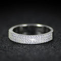 CAOSHI Bridal Accessories Wedding Band 925 Silver Plated Zircon Rings Simple and Delicate Finger Zircon Rings Women