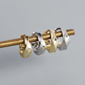 Wholesale Fashion Jewelry 925 Sterling Silver Plain Chic Punk Metallic Wind Twisted Hoop Earring with 18k Gold Plated for Women