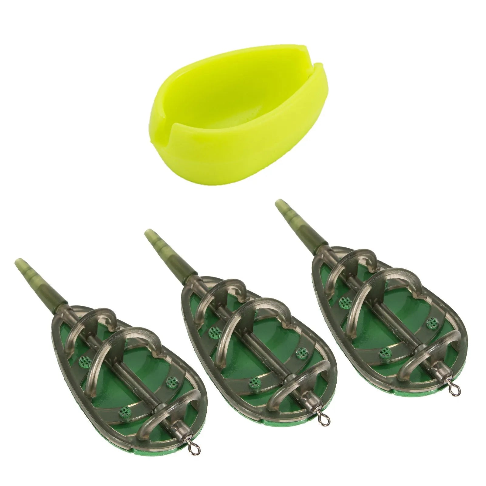Inline Flat Method Feeder with Quick Release Moulds Bait Holder Tool for Carp Fishing